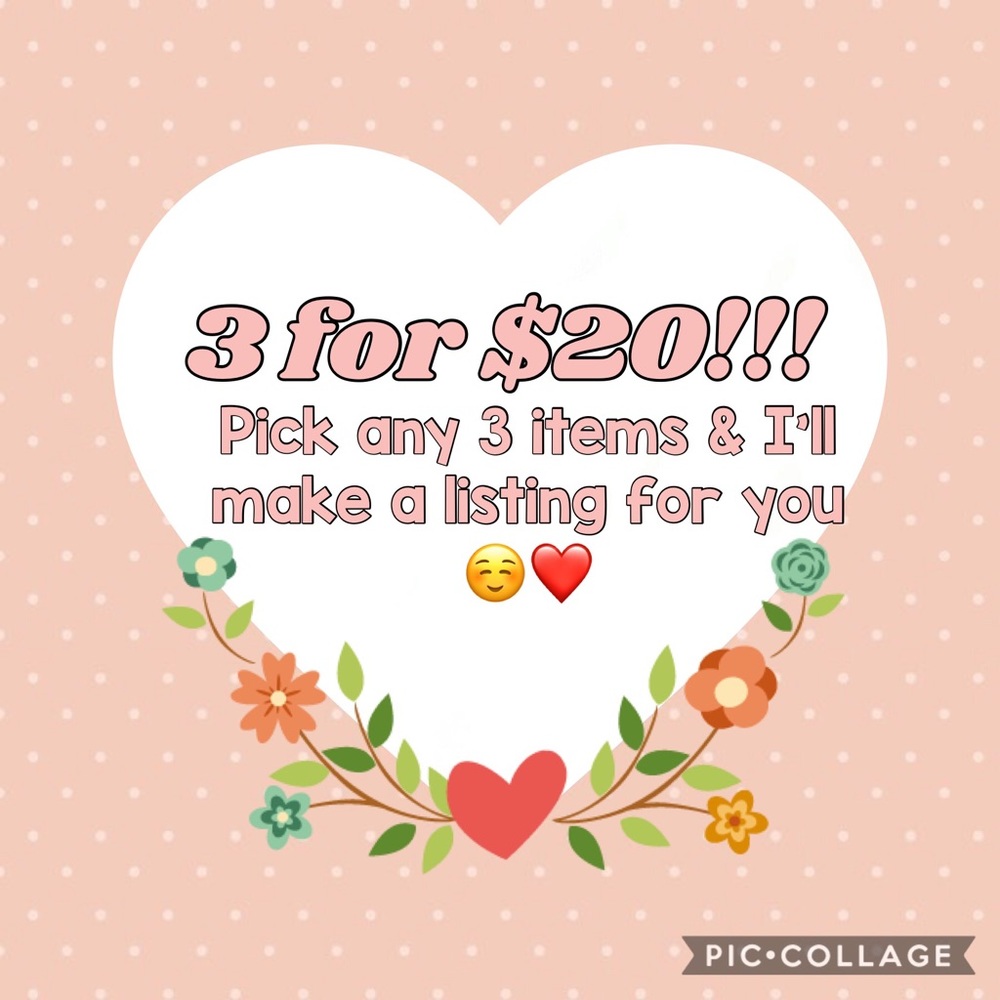3 for $20!!!